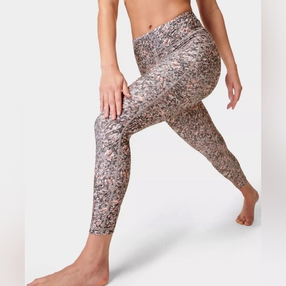 Sweaty Betty All Day Contour 7/8 Length Athletic Leggings Grey Pebble Print XXS - Picture 2 of 12